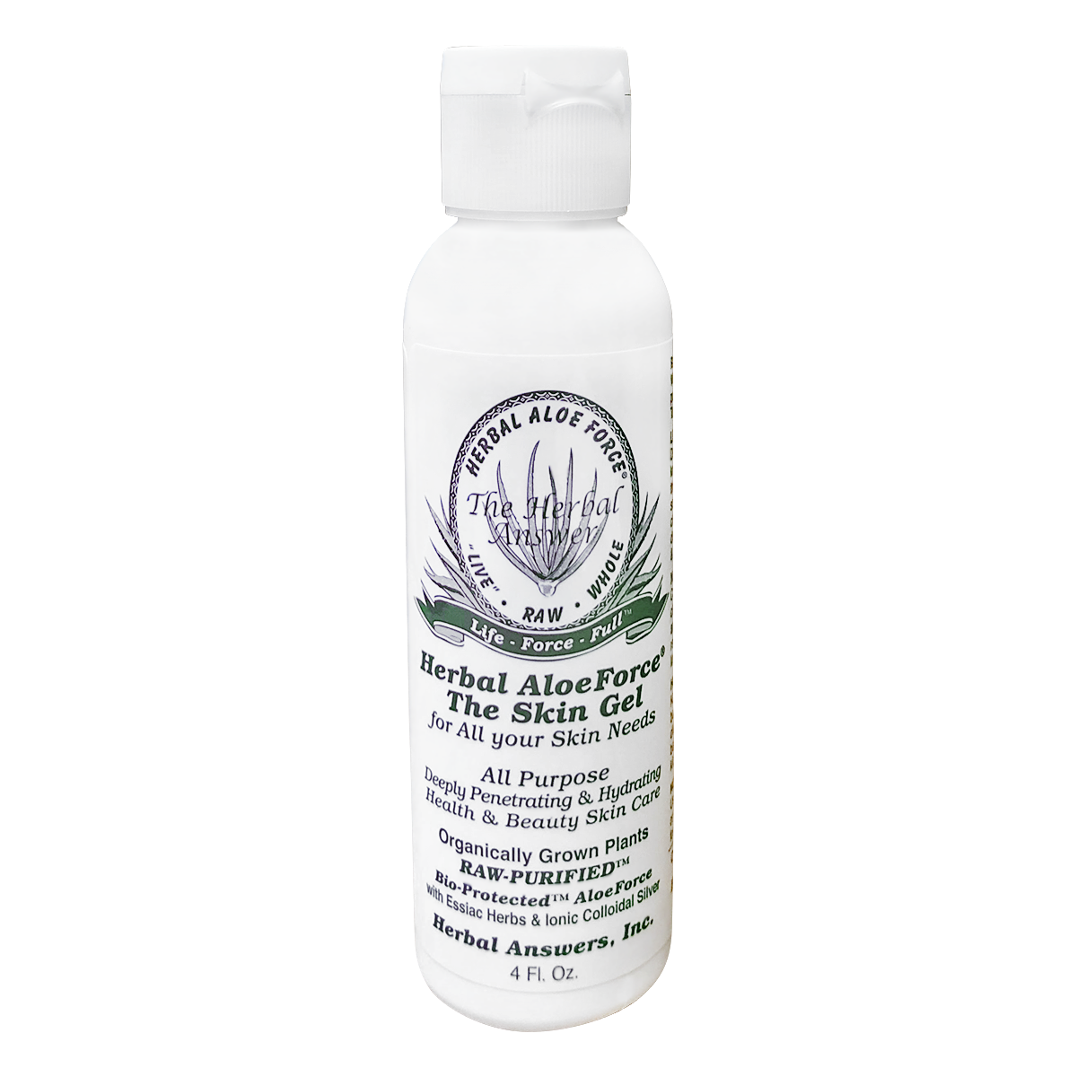 HERBAL ALOEFORCE THE SKIN GEL 4OZ. BOTTLE Herbal Answers AloeForce Products
