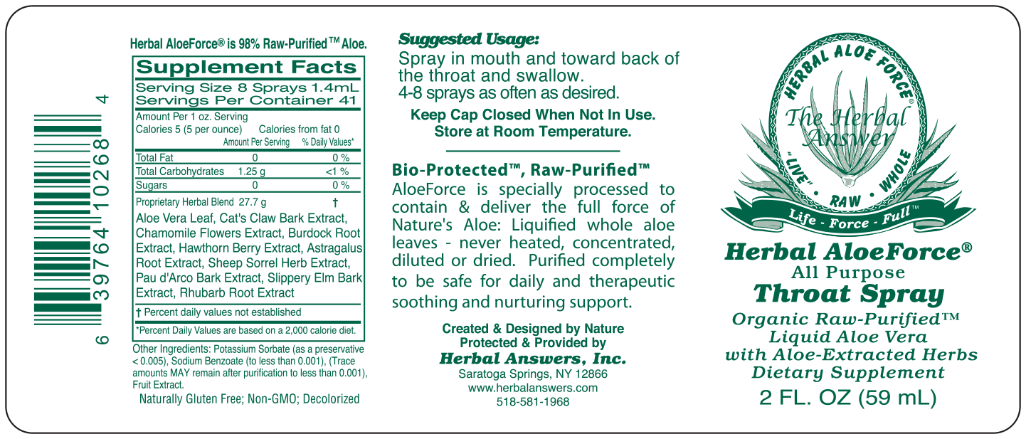 Herbal AloeForce Soothing Throat Spray